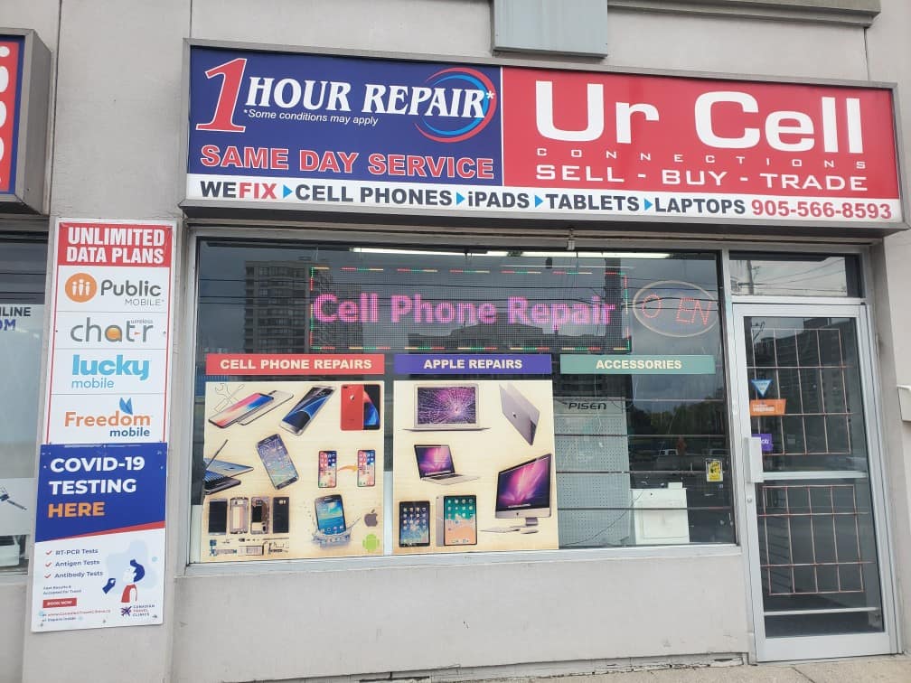 Ur Cell Connections storefront in Mississauga, Ontario